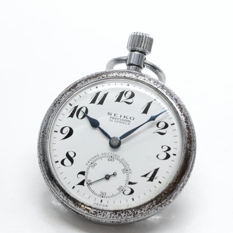 昭和の19セイコー鉄道時計/国鉄四国/15石/秒針止め機能/絶版時計