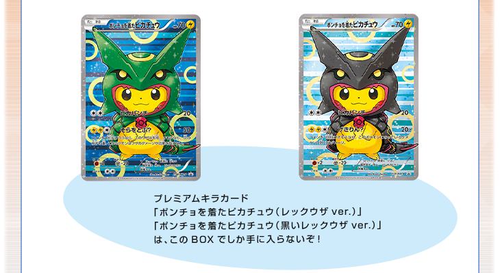 ポンチョを着たピカチュウ 名刺カード メガレックウザ カードファイル