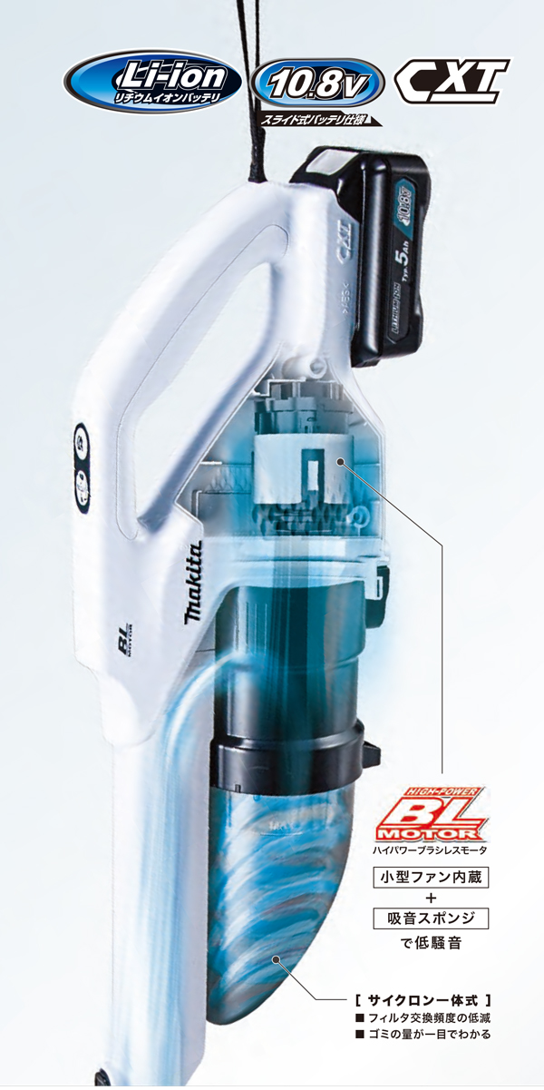 マキタ 充電式クリーナー CL200FD - リチウムイオンバッテリー充電式