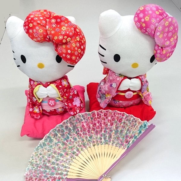 ちりめんハローキティ「座りぬいぐるみL」ASN-HKSL