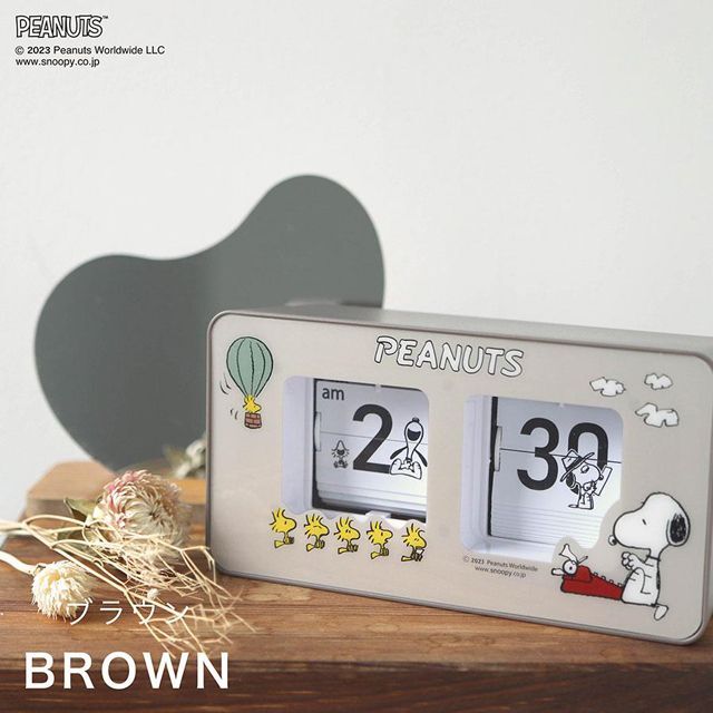 スヌーピーミュージアム パタパタクロック スヌーピーのパタパタ時計が