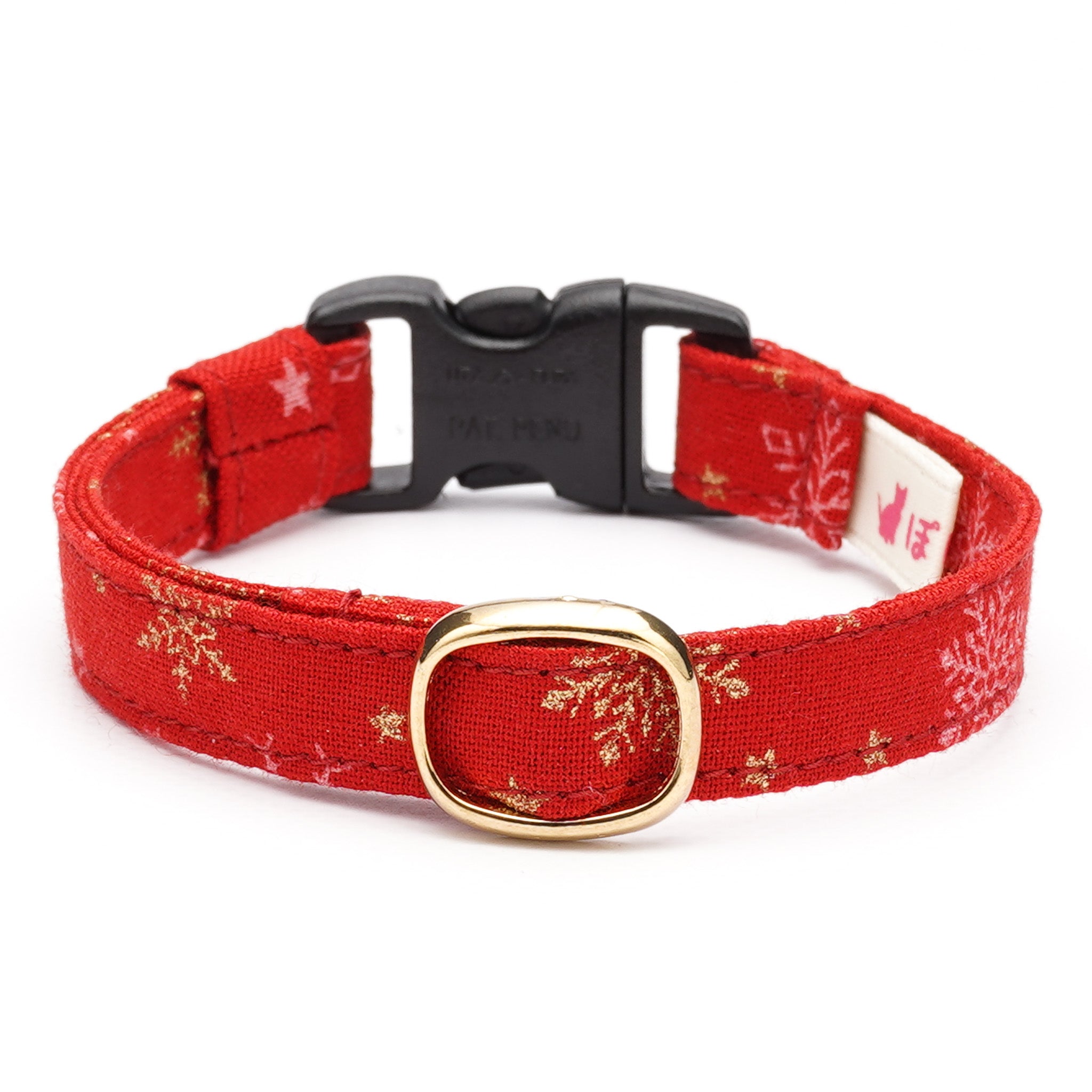 猫首輪 クリスマス スノークリスタル レッド｜ぽぽねこ公式オンライン