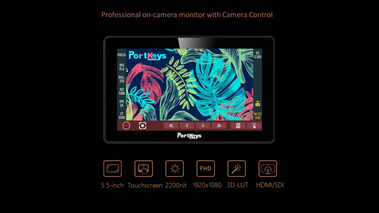 Portkeys BM5 III SDI/HDMI 2200nit Touch Screen Monitor with 3D LUT