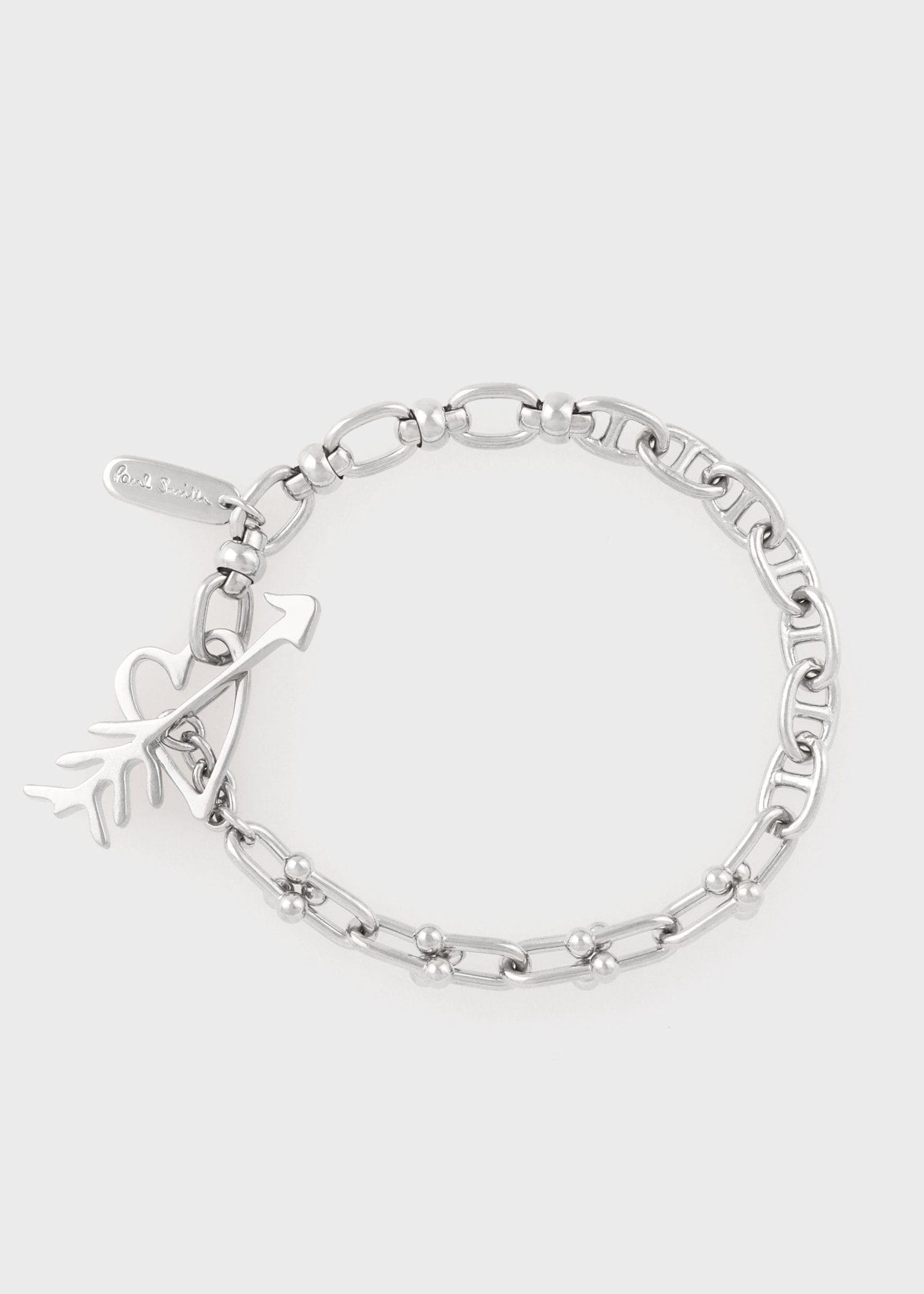 ウィメンズ ハートミックスチェーン ブレスレット（シルバー