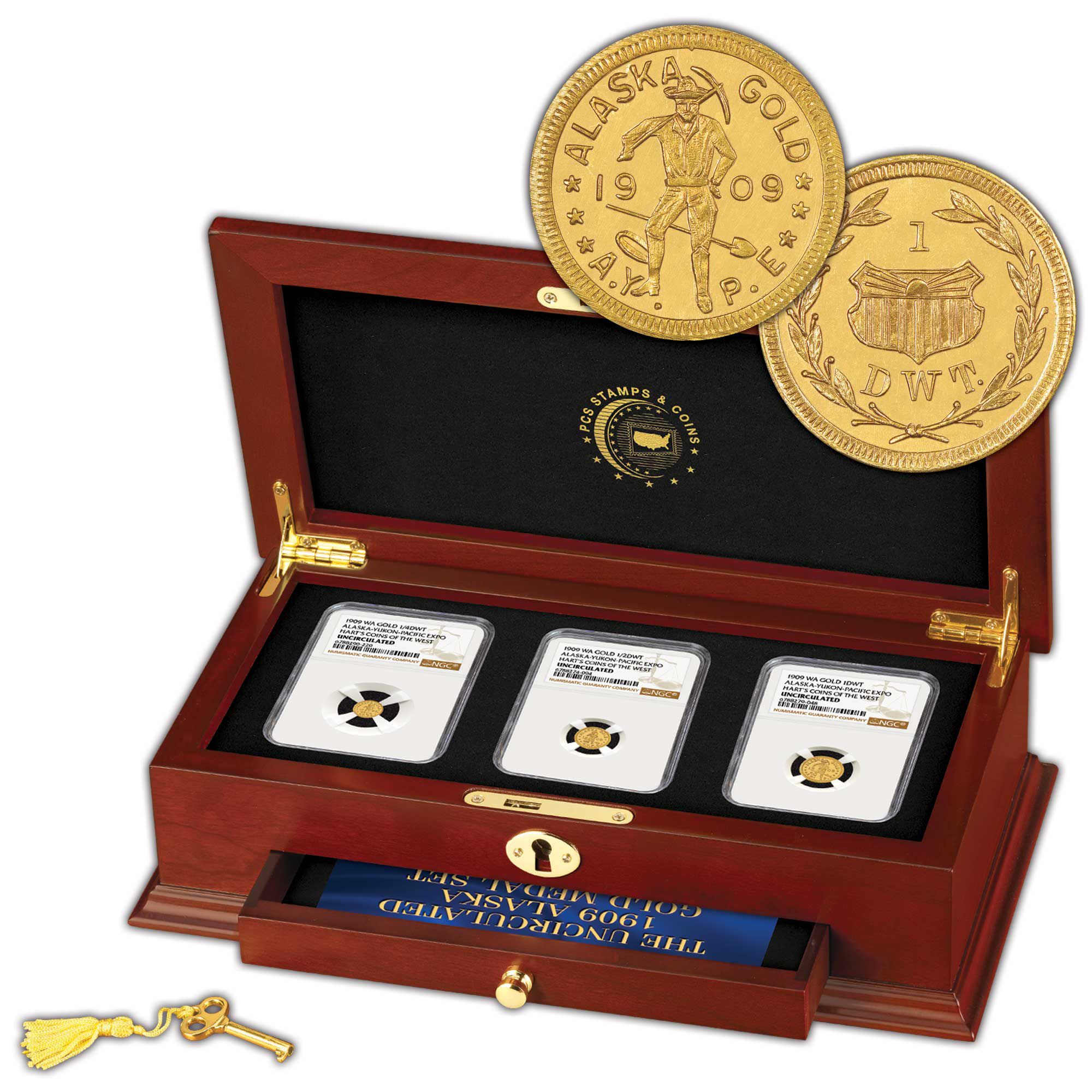 The Uncirculated 1909 Alaska Gold Medal Set