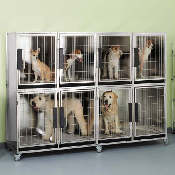 ProSelect Mod Dog Kennel Cage 6 Unit Stainless Steel