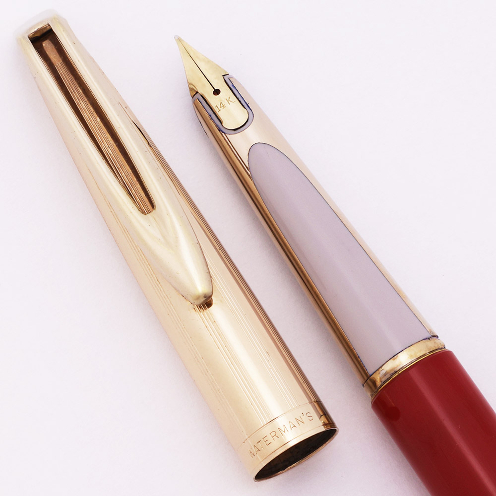 ◇WATERMAN ウォーターマン C/F 万年筆 ペン先 18K 750 刻印 シルバー