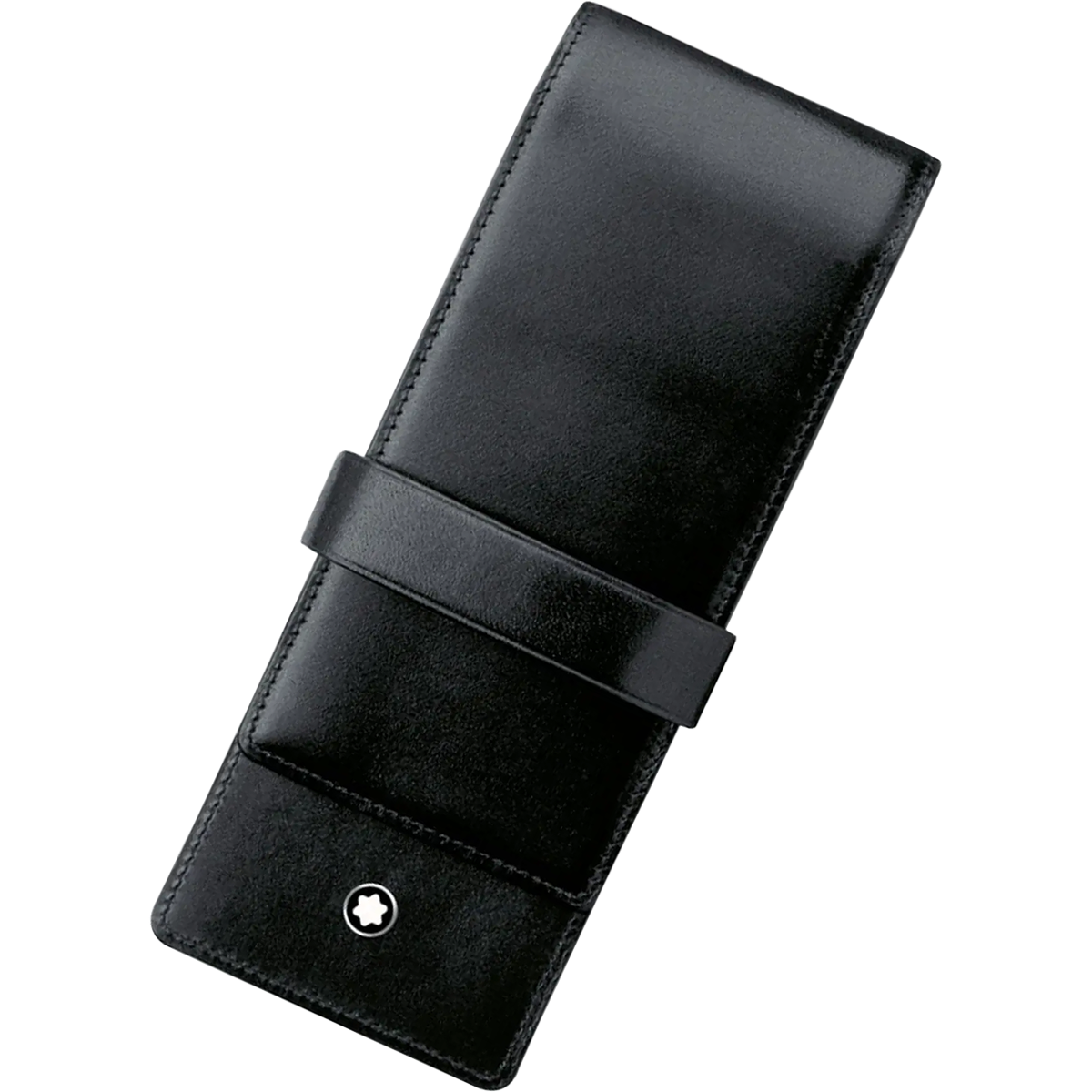Montblanc Siena Pen Pouch - Smooth Black (3 Pen Pouch with Clasp)