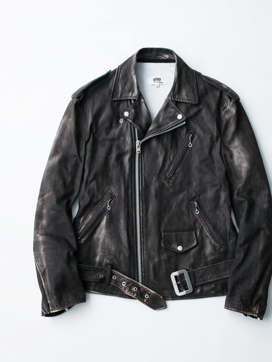 コムデギャルソン ジュンヤワタナベマン レザー ライダース ジャケット S