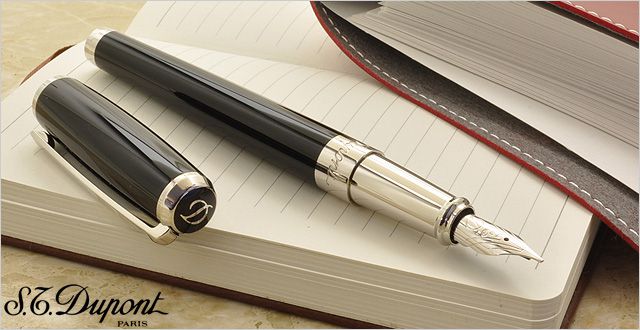 S.T.Dupont エス・テー・デュポン 万年筆 ラインD 410674 ブラック