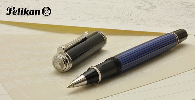 Pelikan ペリカン ローラーボール スーベレーン R405 ブルー縞 | ペン