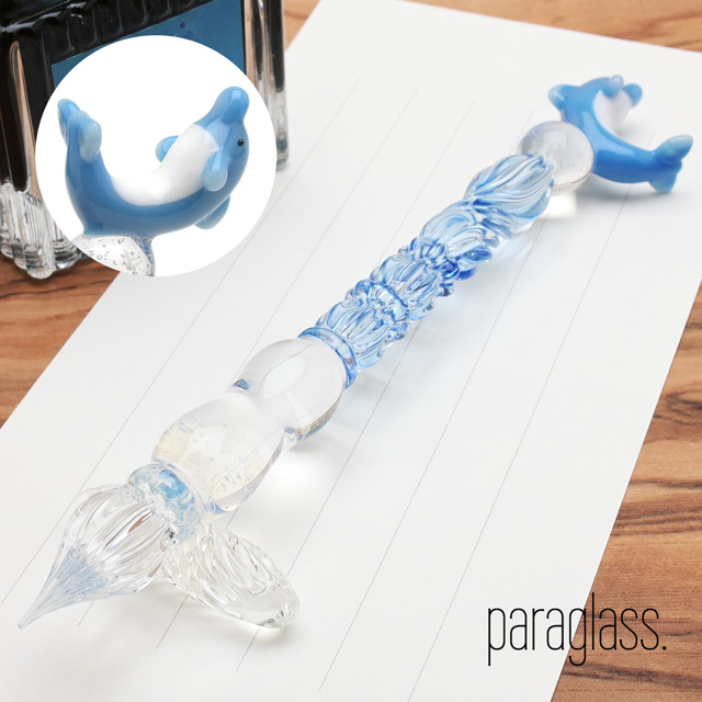 paraglass パラグラス ガラスペン animal glass pen いるか | ペンハウス