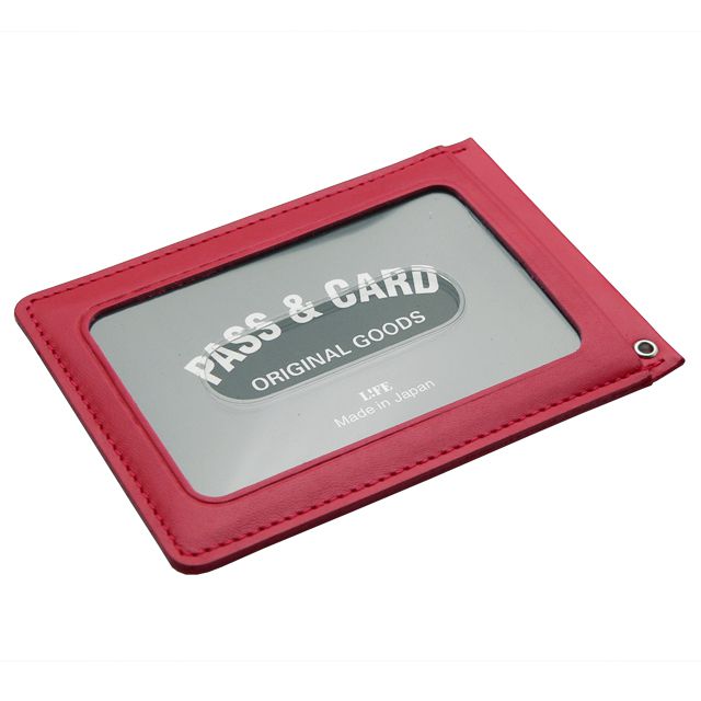 LIFE ライフ 本革 パスケース 2面 赤 SA129E | ペンハウス