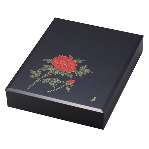 輪島塗 蒔絵師 久世宗春 山水金蒔絵 冠卓 二段卓 花台 黒塗【MA189】