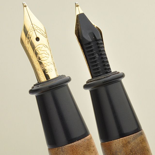 平井木工挽物所 万年筆 雲舟シリーズ 14金ペン先 ＜ペン休め・正絹