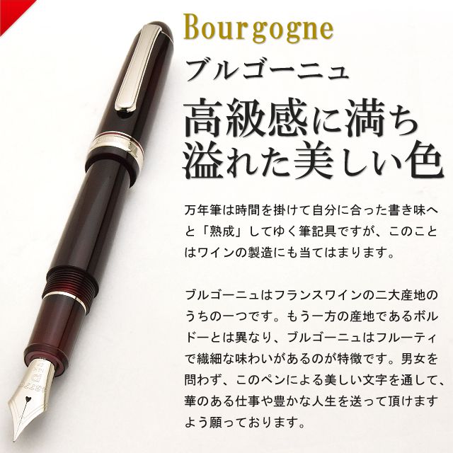 PLATINUM プラチナ万年筆 ＃3776 センチュリー ロジウム ブルゴーニュ