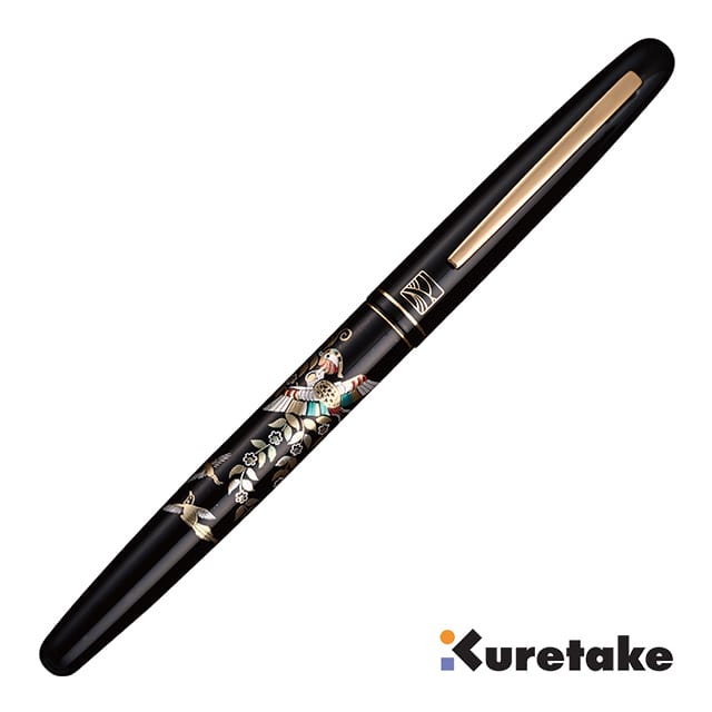 呉竹 KURETAKE 万年毛筆 蒔絵物語 万年毛筆 鳥歌花舞 黒 | ペンハウス