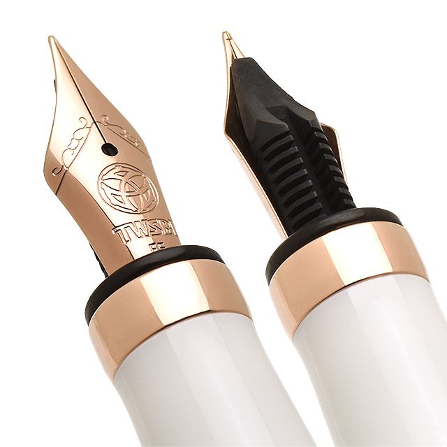 ツイスビー 万年筆 ダイヤモンド580 ホワイトローズゴールド スタブ1.1