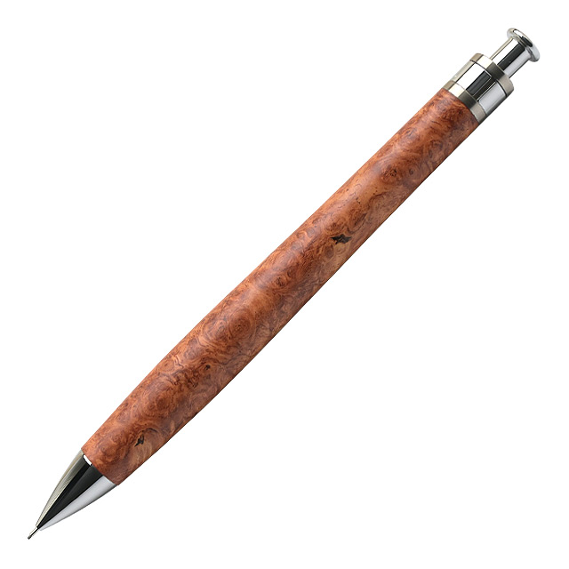 工房楔 シャーペン ペンシル楔 花梨紅白こぶ杢 木軸ペン(おま