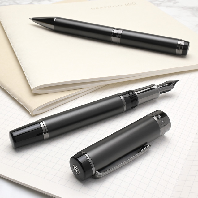 SAILOR セーラー万年筆 ボールペン CYLINT マットブラックステンレス