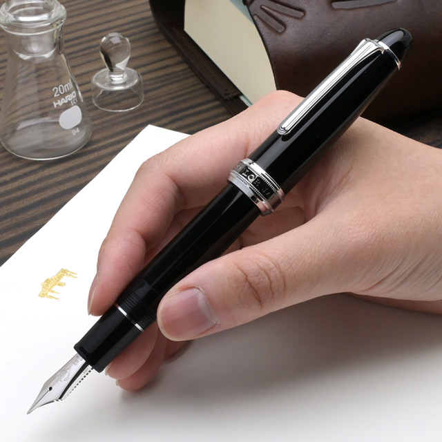 即日出荷OK】SAILOR セーラー万年筆 万年筆 長刀研ぎ シルバートリム