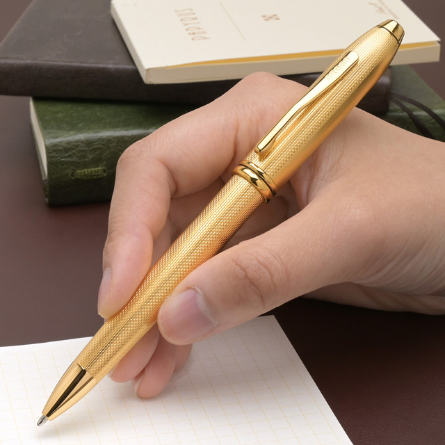 CROSS クロス ボールペン タウンゼント ダイヤモンドパターン 23金