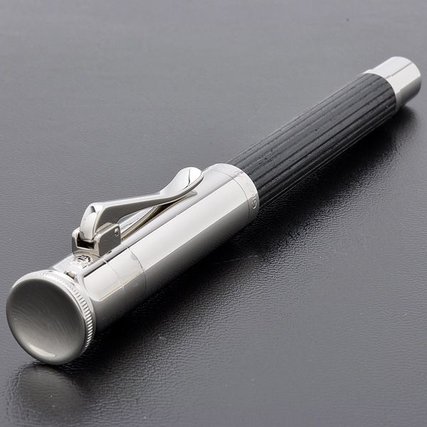 ファーバーカステル 万年筆 クラシック 伯爵 エボニー シルバーコート