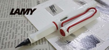 ≪即納対応商品≫ラミー 万年筆 サファリ レッドクリップ ホワイト