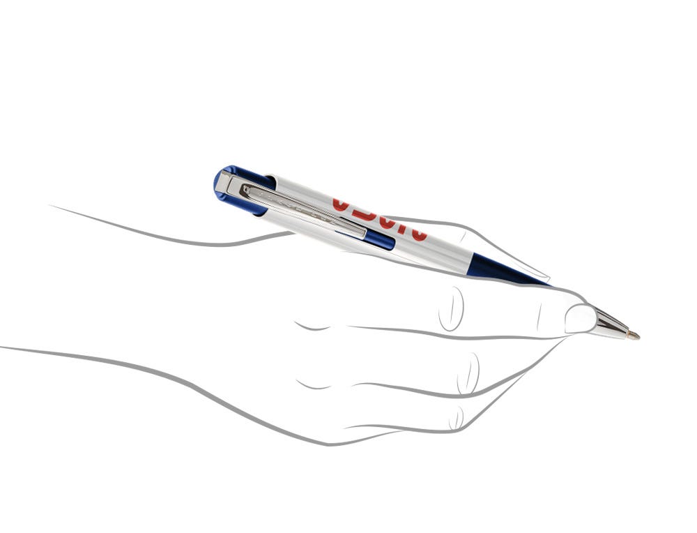 Fisher Space Eclipse White & Blue with NASA logo Ballpoint Pen