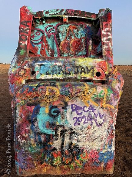 Cadillac Ranch sunset - Digging