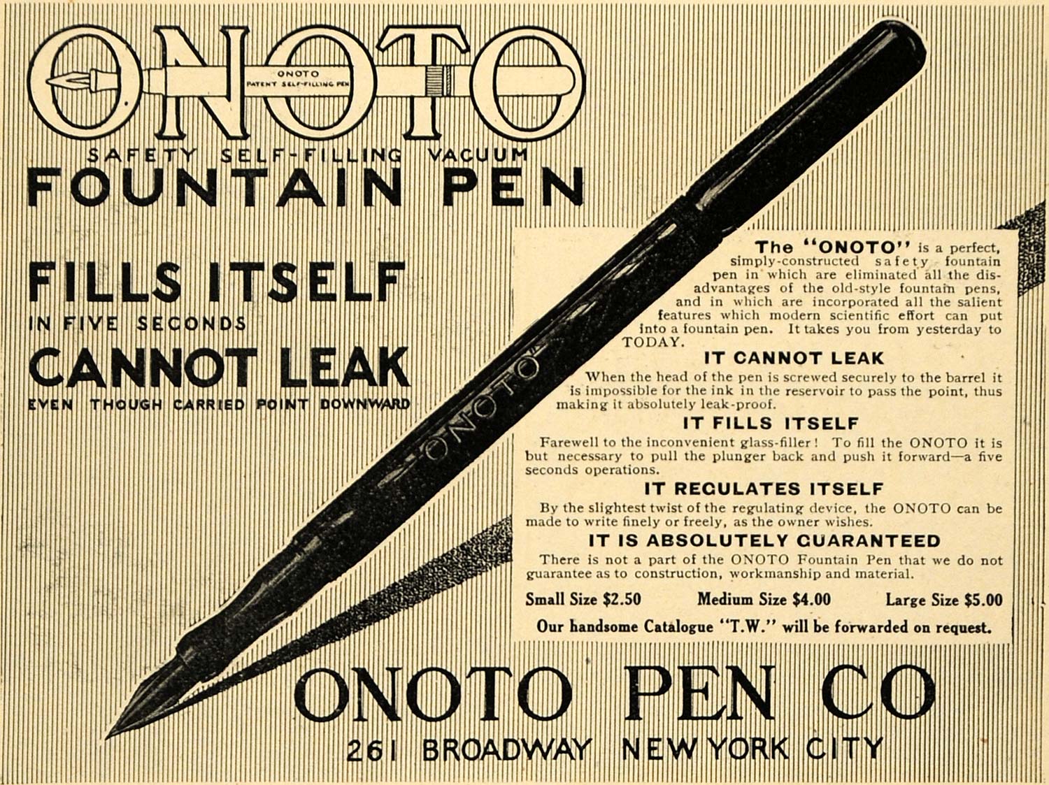 Vintage ONOTO / self filling fountain pen / 万年筆 / ペン先14C