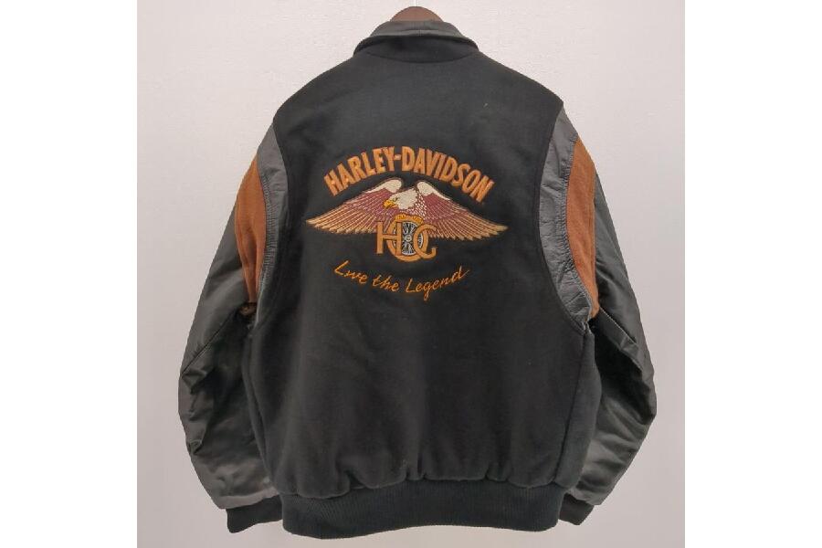 HARLEY-DAVIDSON スタジャン ブラック×ブラウン SIZE M 90's ハーレー