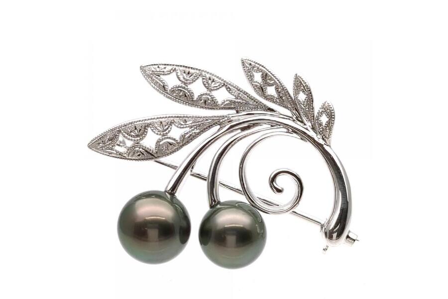 MIKIMOTO ミキモト ブローチ 幸福の木 シルバー ラージ MIKIMOTO