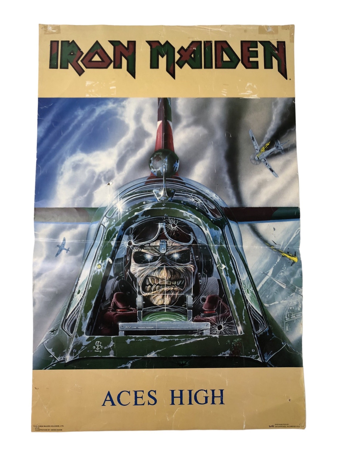 Vintage Iron Maiden Aces High Poster - #S28-2 #21905
