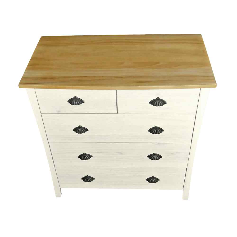 フレンチカントリーチェスト｜シェル取手｜MW色