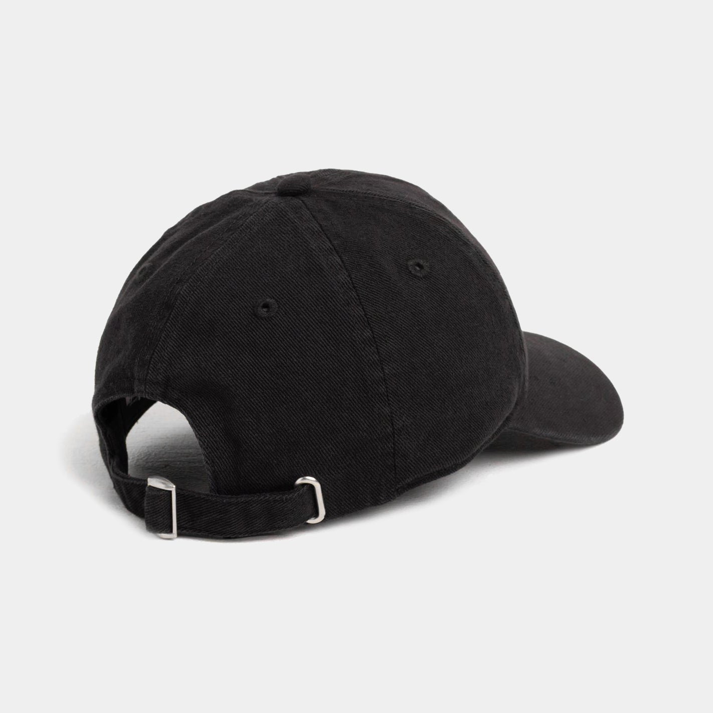 STUSSY LOW PROFILE CREW STRAPBACK HAT - BLACK - PLA Skateboarding