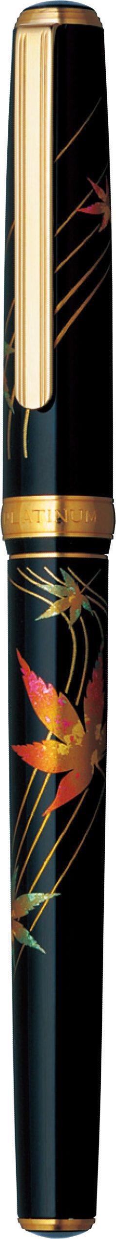 USED】PLATINUM プラチナ万年筆 「鶴と富士山」 近代蒔絵 昇峰 USED