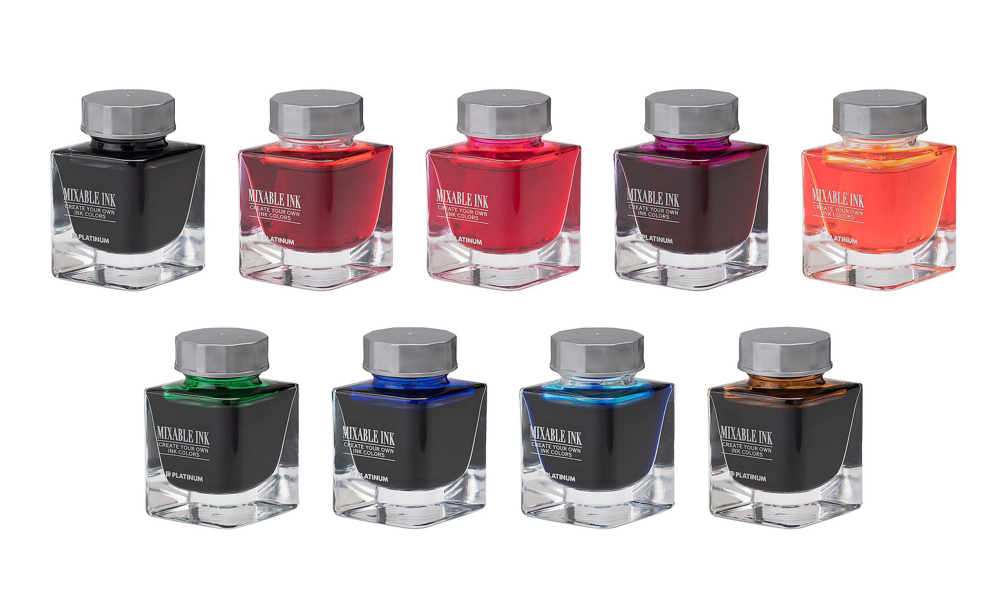 混ぜて作る万年筆用インク「ミクサブルインク」の ラインナップに20ml