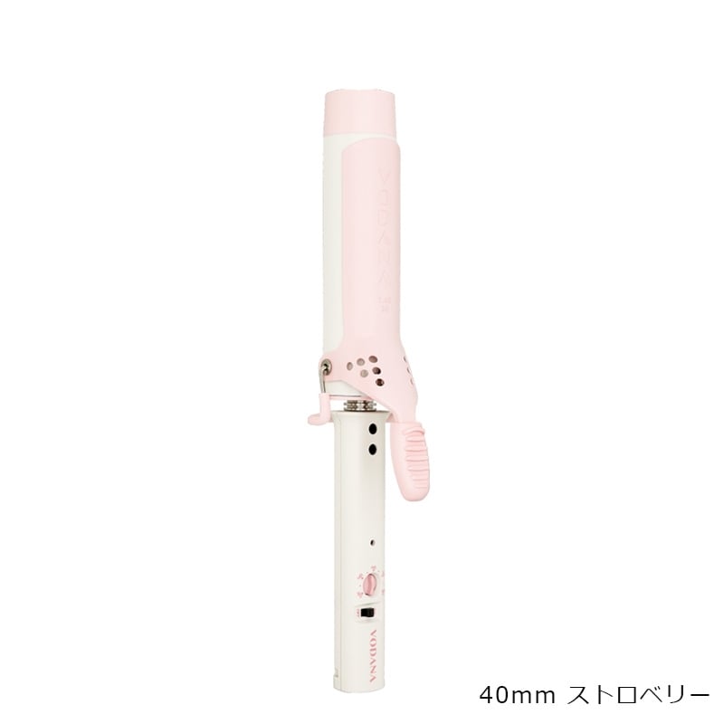 ボダナ グローウェーブ アイロン40mmパウダーピンク ヘアオイル付き