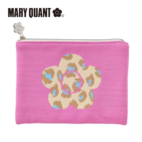 MARY QUANT マリークワント ニットフラットポーチ(ピンク): 通常