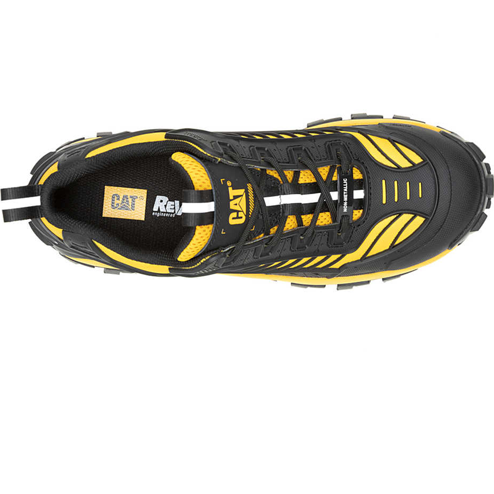 CAT P91691 INVADER MECHA CT SAFETY SHOE, BLACK/CAT YELLOW