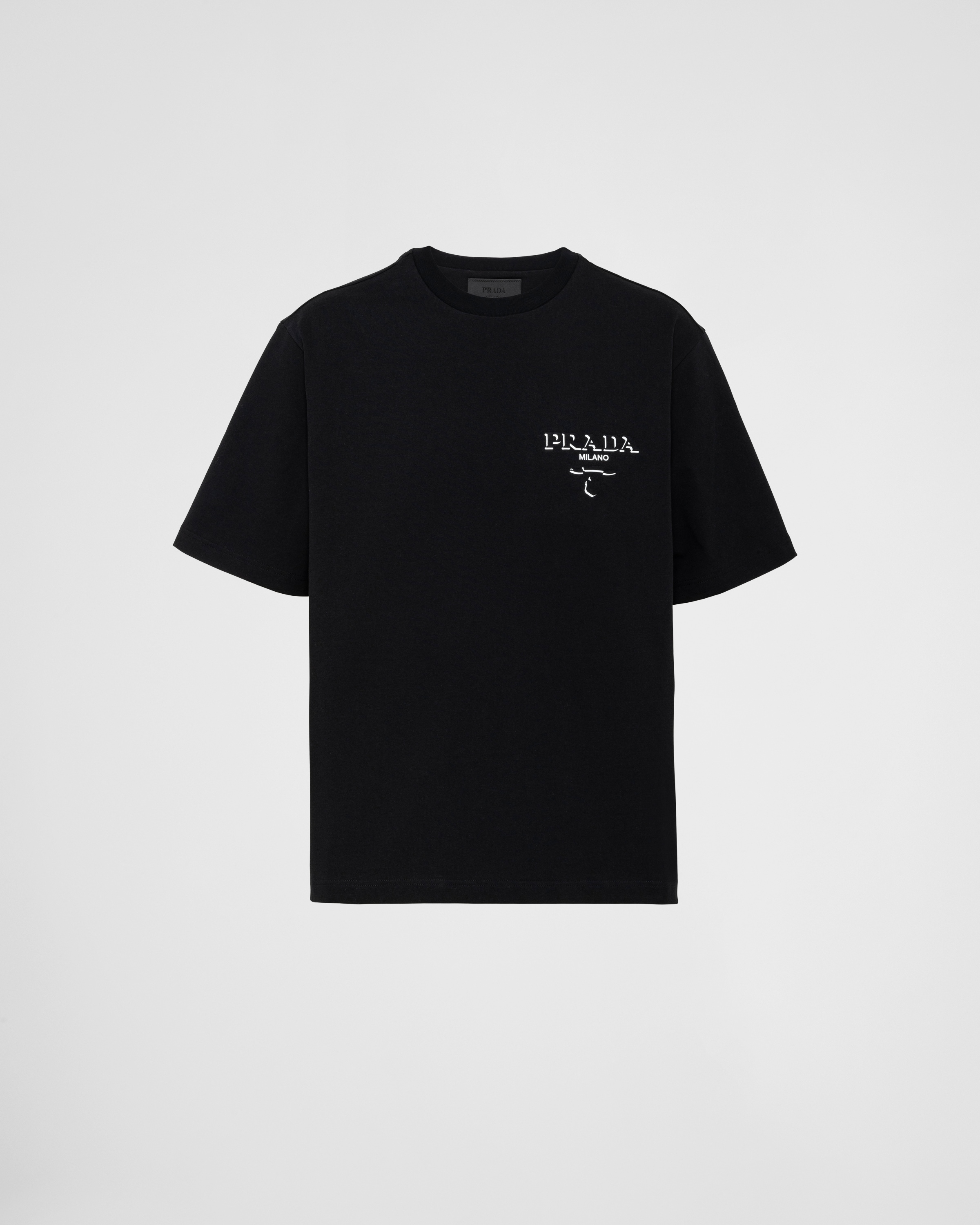 Black Cotton T-shirt | PRADA