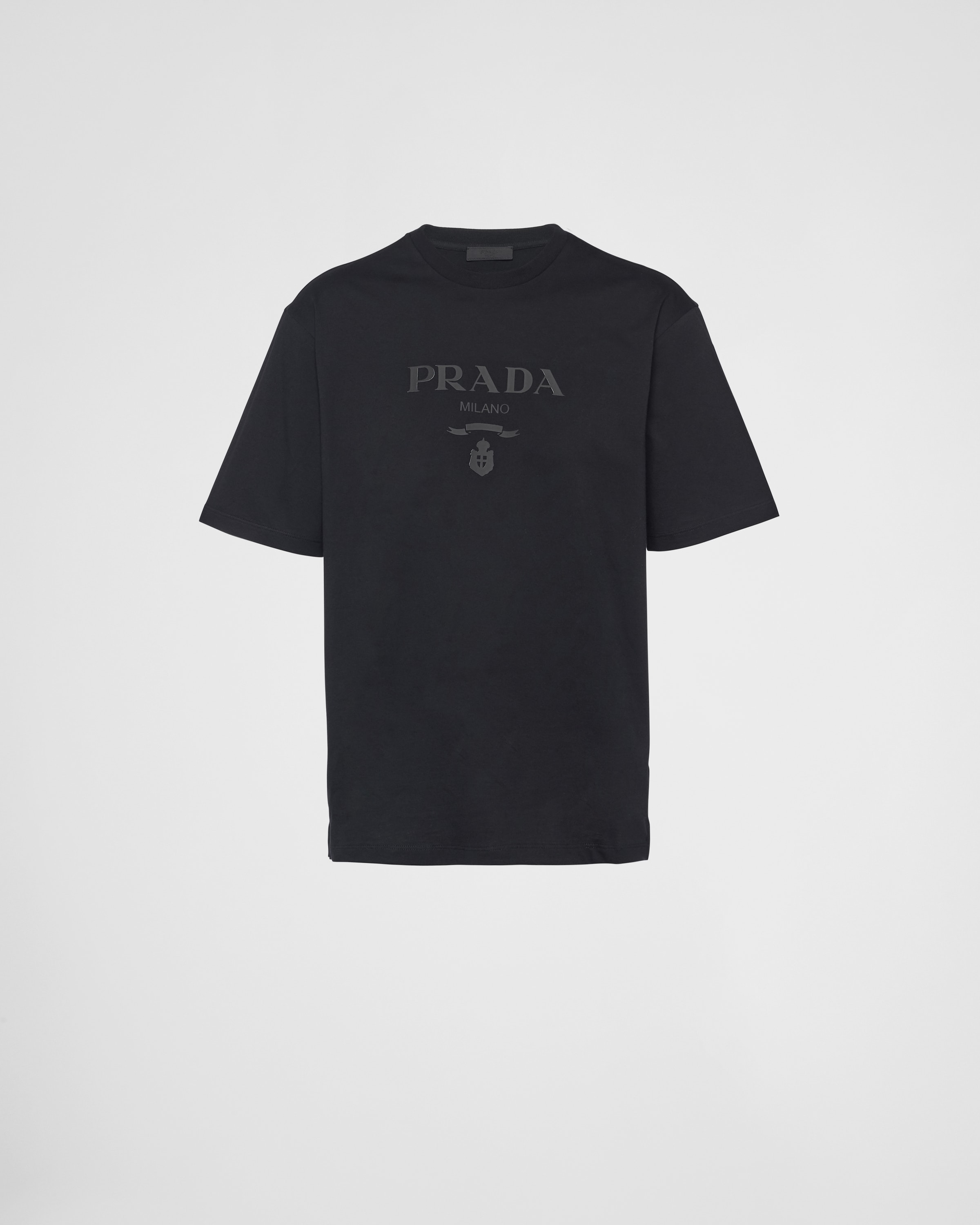 Black Cotton T-shirt | PRADA