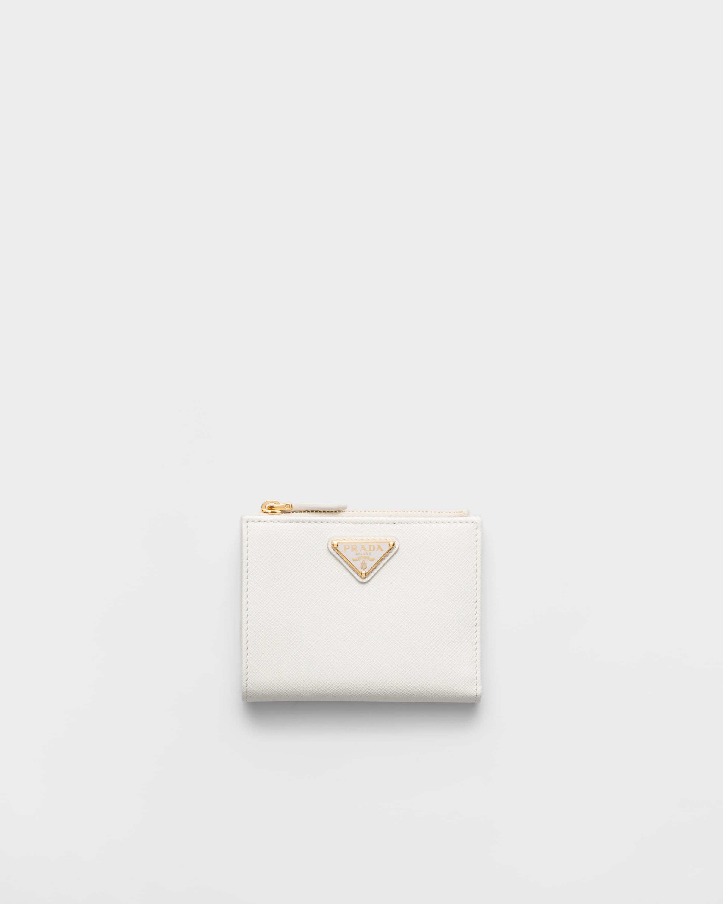 ホワイト サフィアーノトライアングル 財布 | PRADA