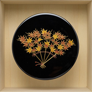 波に鶴 金銀蒔絵 高月一対 木箱 木製漆器 高坏 高槻 菓子器 【MA743