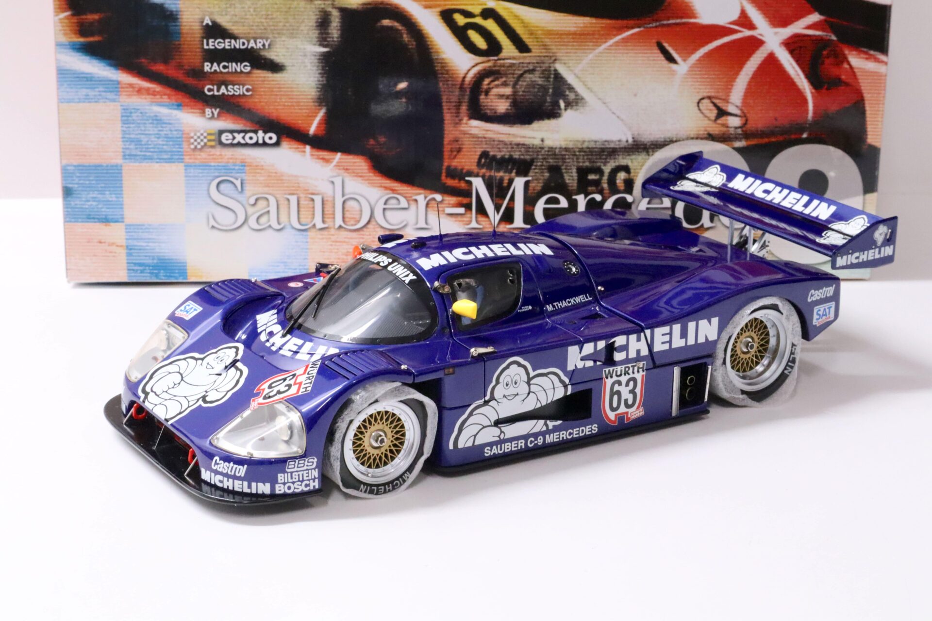 1円から】【難有】exoto 1/18 ザウバー・メルセデスC9 1987 Spa 1000km