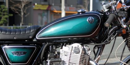 sr400 深緑 純正タンク SR400 タンク（3型グリーン）