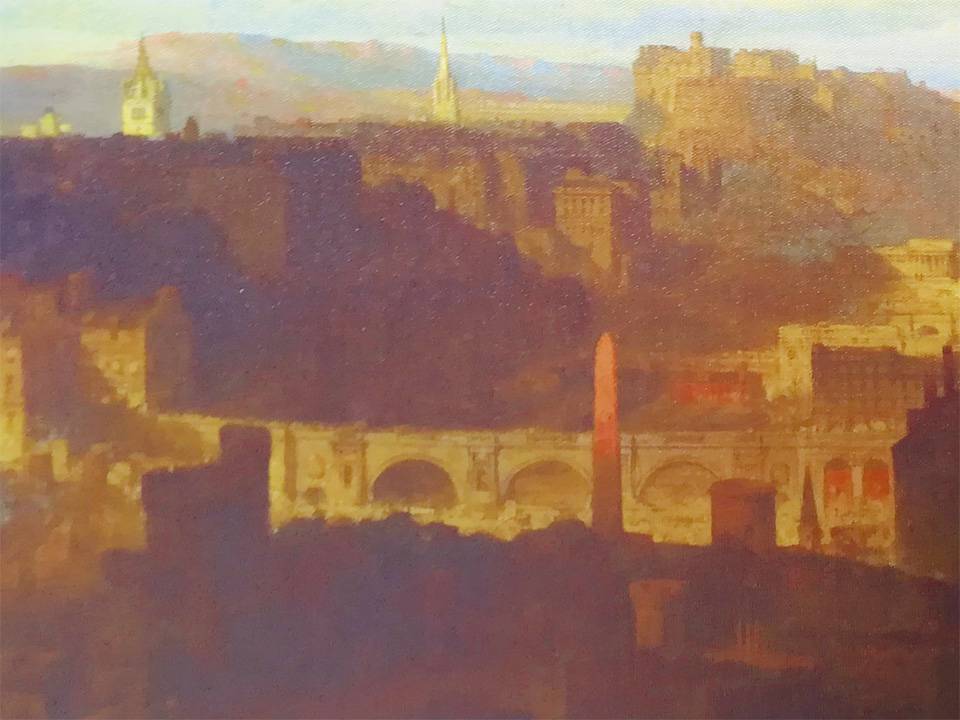 1979年冬エディンバラ写真 PrincesStreetからカールトンヒルを望む