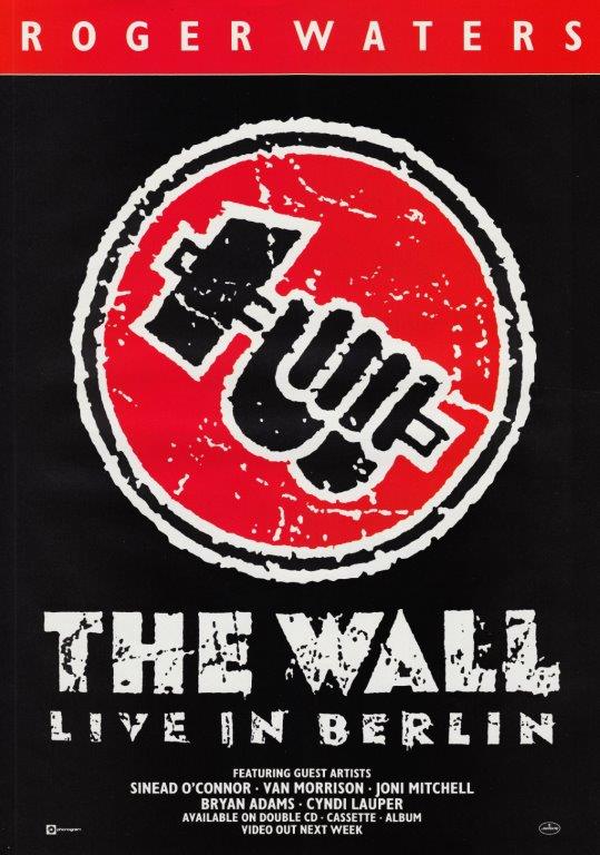 Roger Waters The Wall Live サイン入りポスターとパス Roger Waters