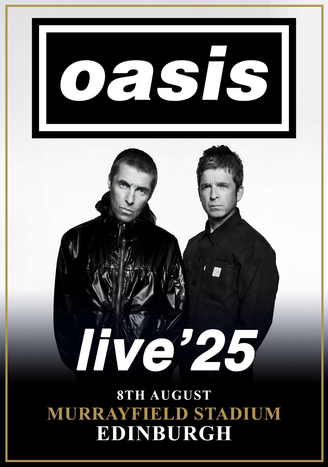 超貴重 オアシス Live25 再結成ツアー8/8 EDINBURGH ポスター OASIS